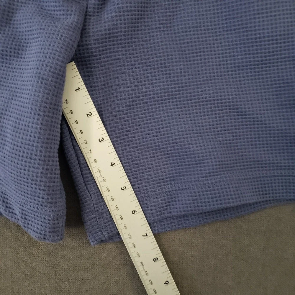 Primark Cares Shorts Womens Size Small Waffle Knit Cotton Blend Drawstring‎ Blue